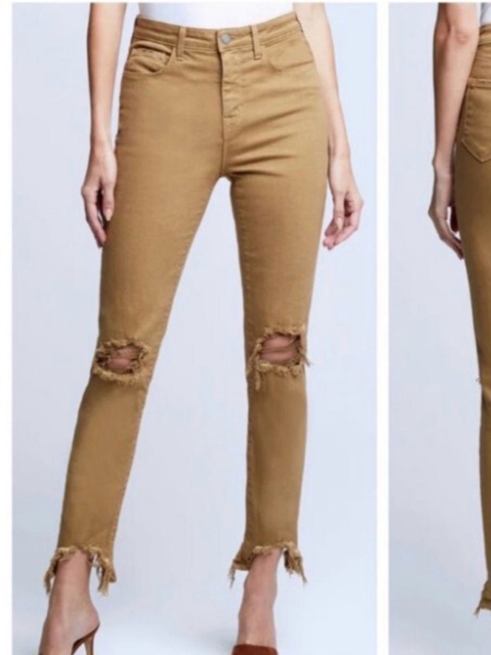 L' Agence High Line High Rise Skinny Destroyed Jeans 28
